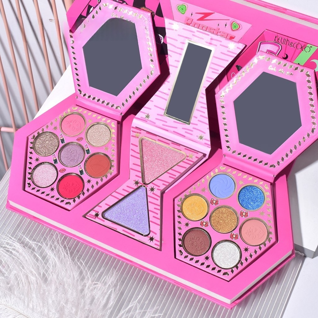 Trusa de Machiaj, KEVIN & COCO, Nobody is Perfect, I am Nobody, 32 culori, 29 x 23.5 x 3 cm