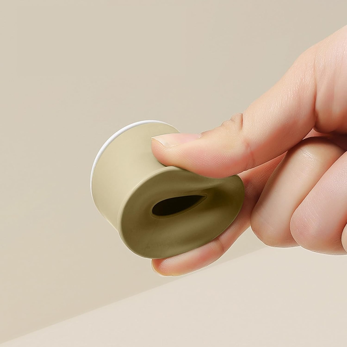 Opritor de Usa, Flippy, din Silicon, Model Magicial, cu Prindere de Perete, Anti-Coliziune, 4x 8.5 cm, Galben