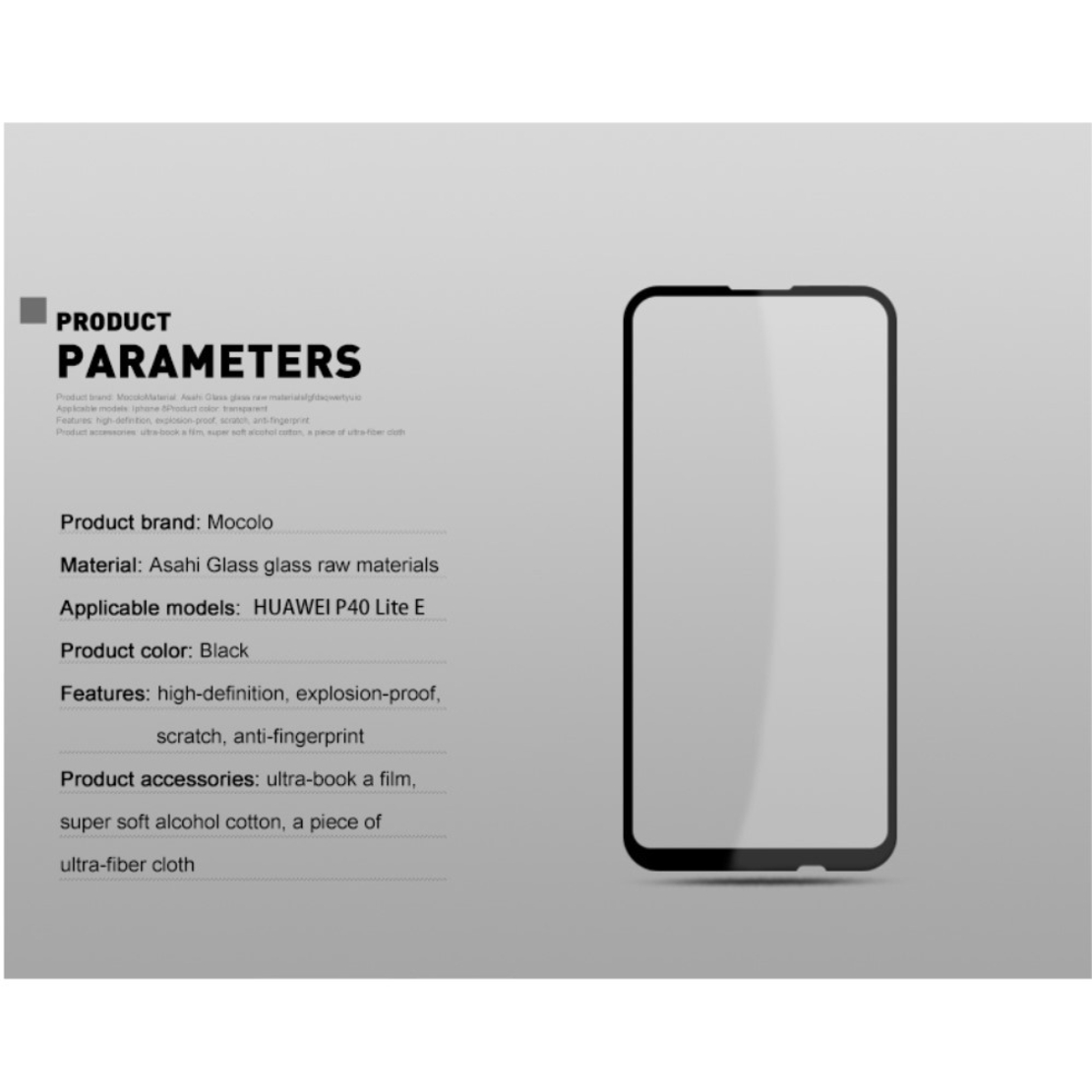 Folie Sticla Flippy® compatibila cu Huawei Y7P 2020 111D Negru