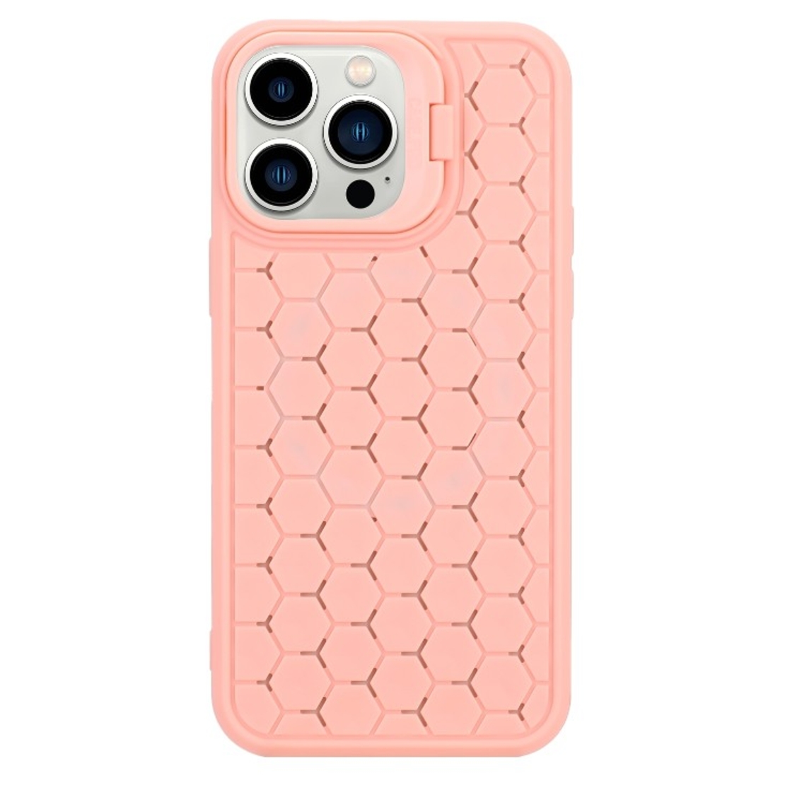 Husa de Protectie TPU, Flippy, pentru Apple iPhone 14 Pro, 3D Cube, cu Inel, Protectie Camera, Antisoc, Antizgariere, Antialunecare, Acoperire Completa, Roz