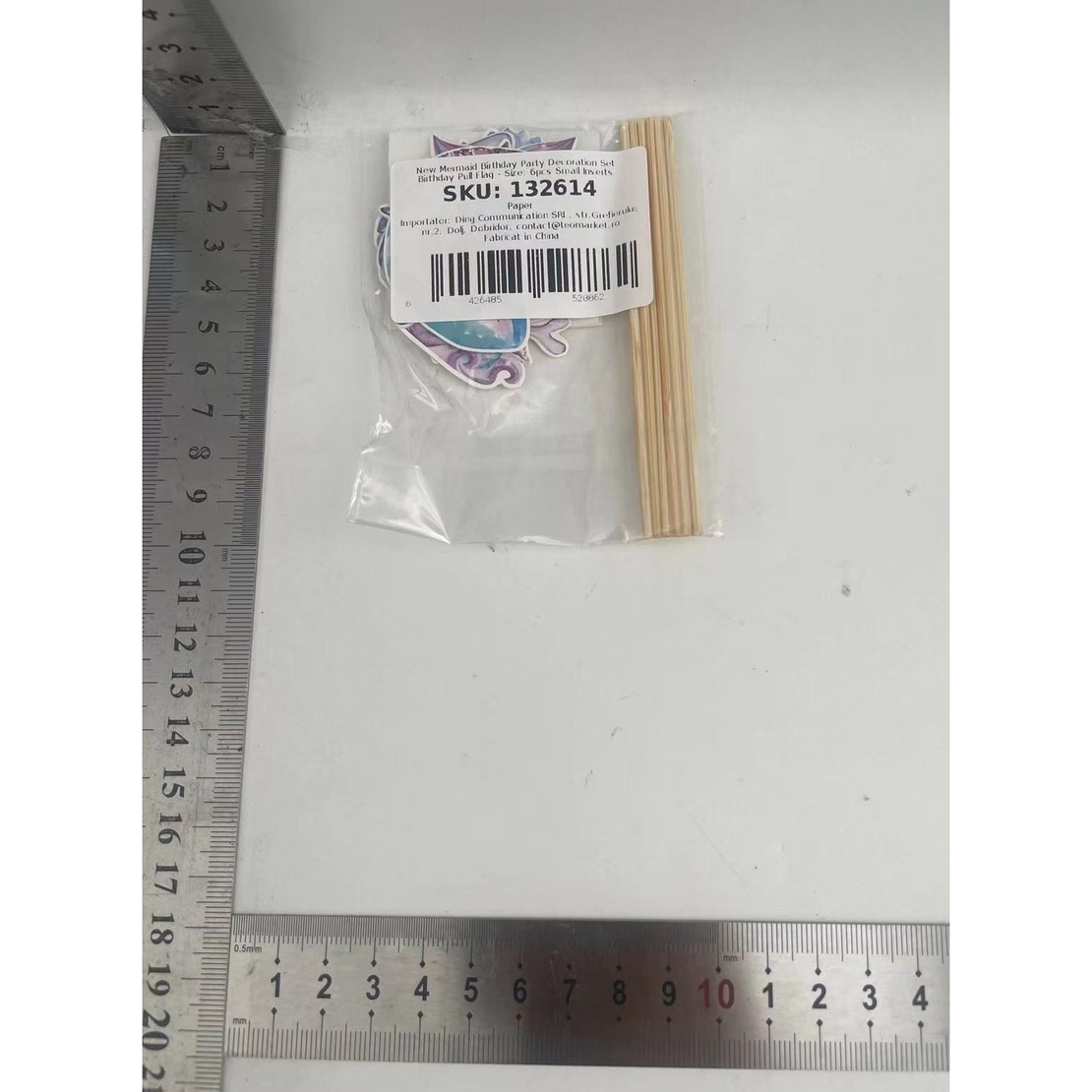 Set 6 Props-uri pentru Prajituri Sirena, Flippy, Colectia Mermaid, Multicolor