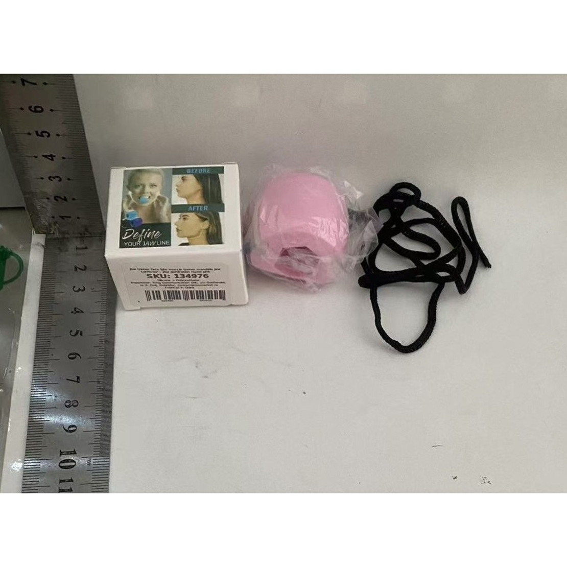 Dispozitiv de Tonifiere Faciala, Flippy, din Silicon, Corectare Mandibula/Maxilar, Roz