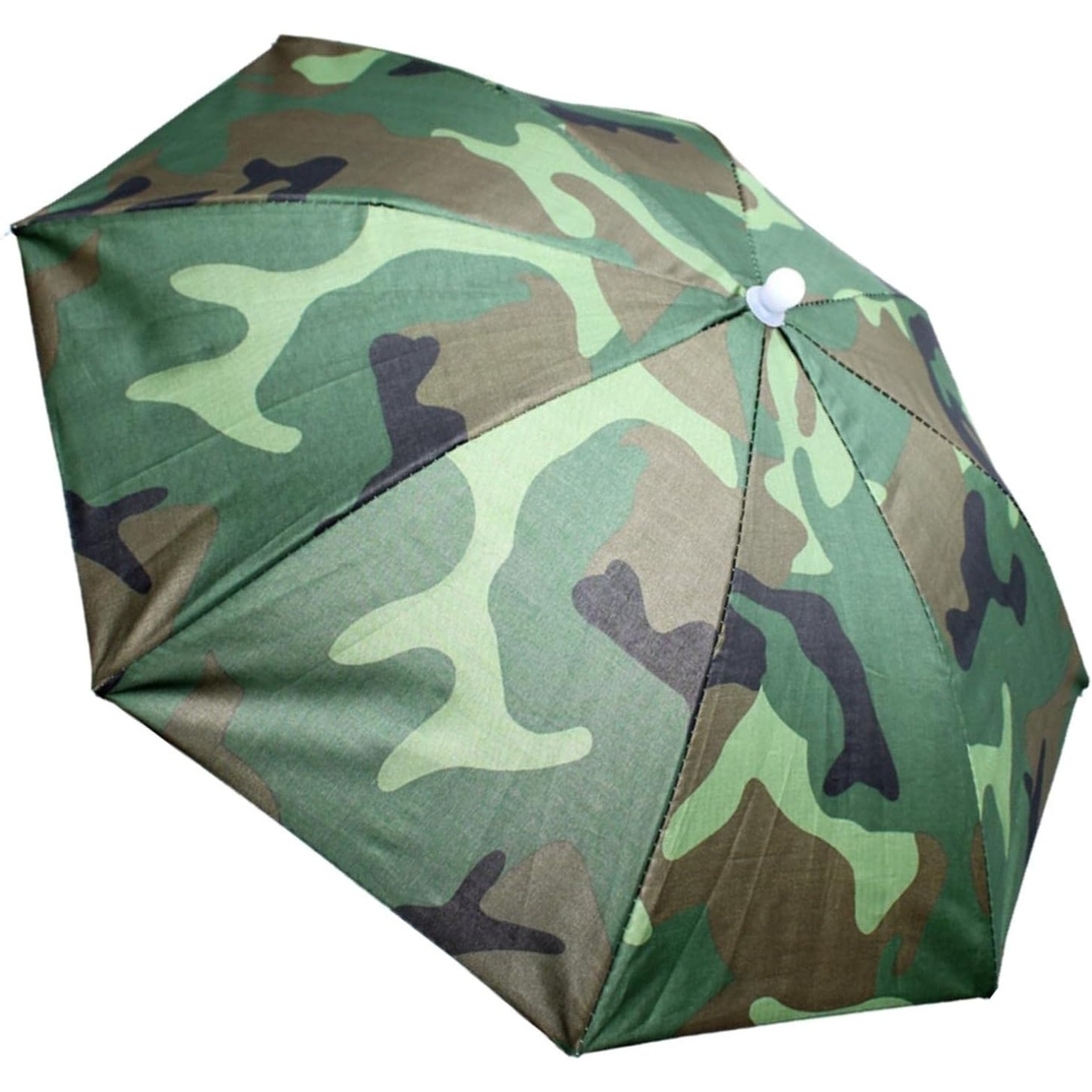 Umbrela de Cap, Flippy, Diametru 69 cm, Snur Reglabil de Cap, Protectie UV/Ploaie, Camuflaj