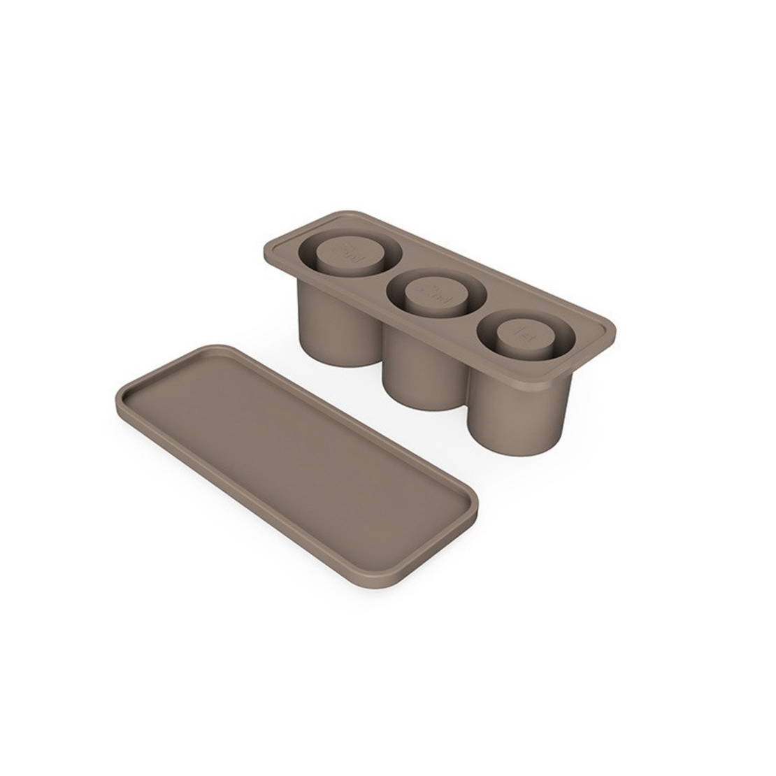 Forma pentru Gheata, Flippy, din Silicon, cuburi de gheata, forme rotunde, inghetare rapida, 20.7 x 8.4 x 6.5 cm Maro
