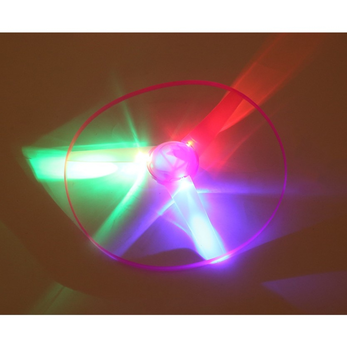 Jucarie Disc Zburator, Distractiv pentru Copii, Flippy, Aruncator Manual din Plastic, cu Lumini, Roz