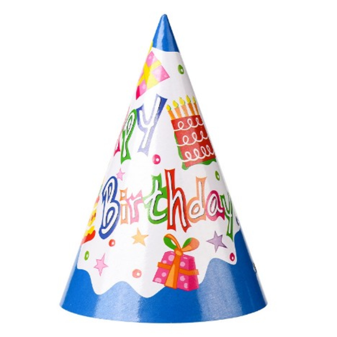 Set 6 Coifuri, Flippy, Petrecere Copii, din Carton, 20 x 13.5 cm, Model 1 Happy Birthday, Multicolor