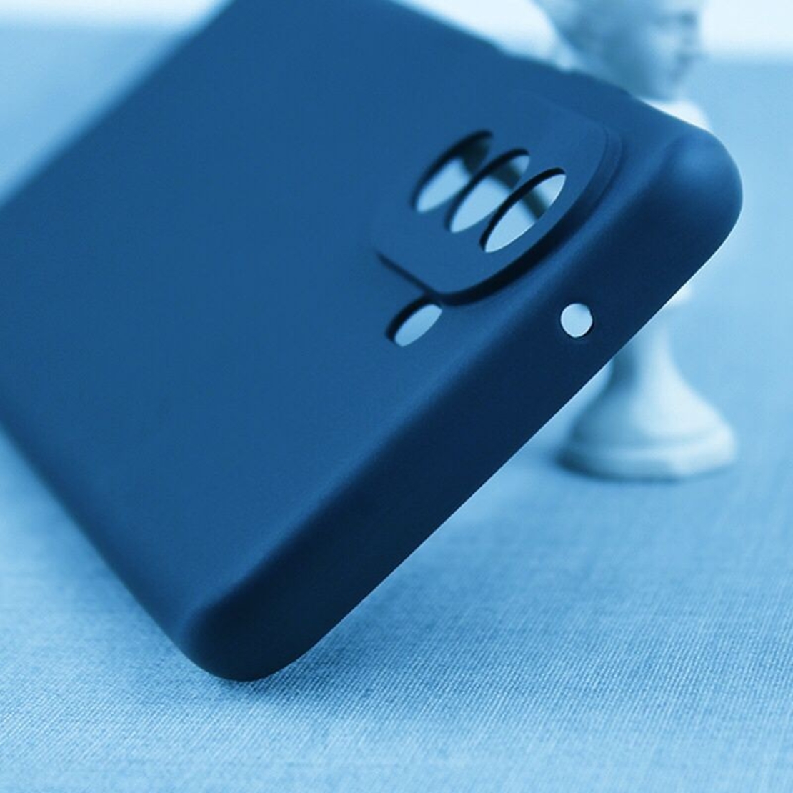 Husa pentru Huawei NOVA Y70, Flippy, Liquid Silicone, cu Microfibra pe interior, Protectie Antisoc, Navy Blue