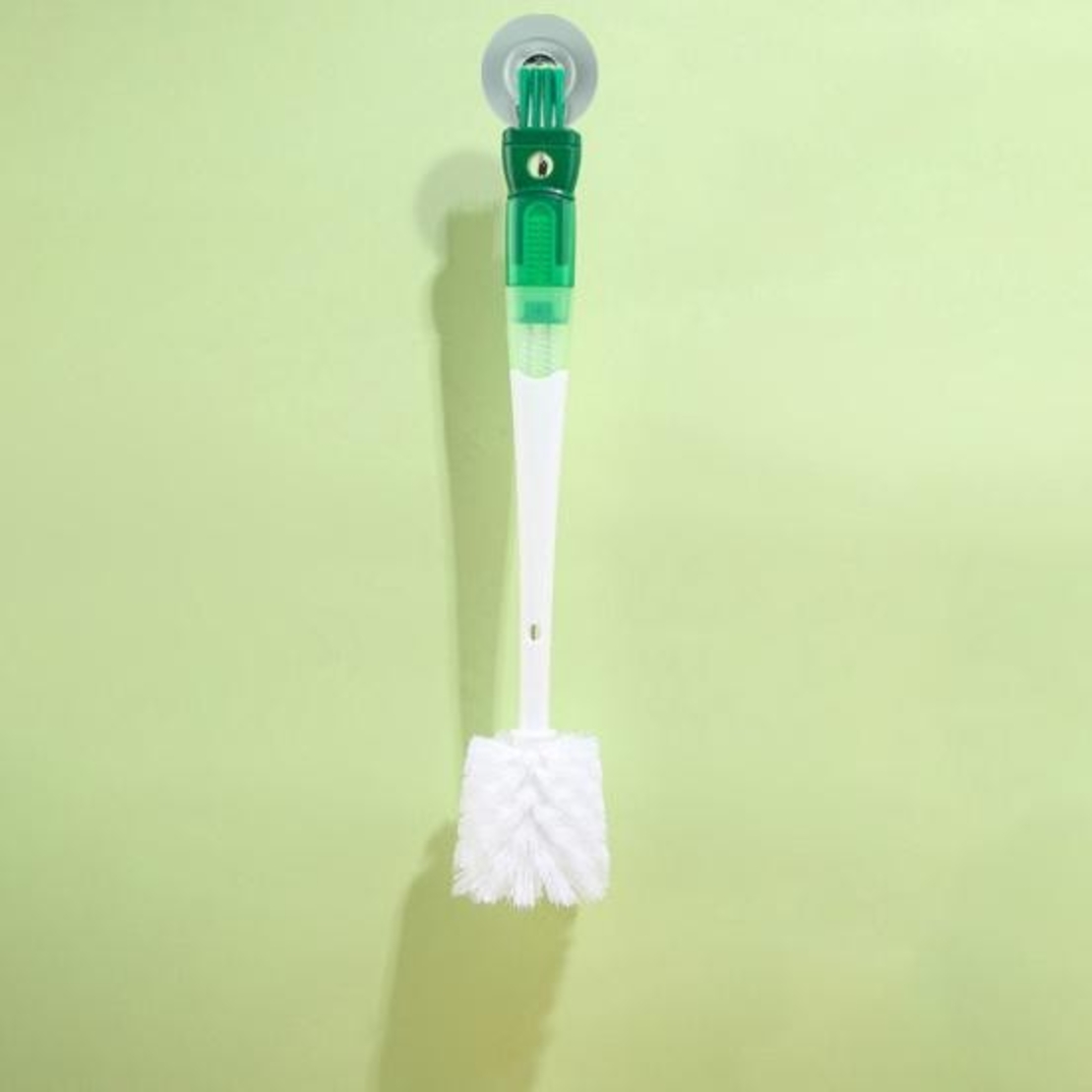 Perie 5 in 1 de Curatat Pahare, Cani, Sticle, Flippy, cu Maner Lung, Accesorii pentru Spalarea Paielor si Capacelor, Usor de Agatat, 36x7x7cm, Verde-Alb