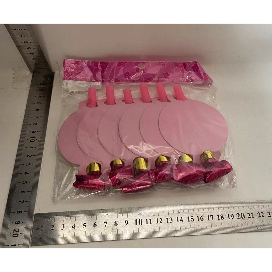 Set 6 Suflatori Happy Birthday, Flippy, pentru Petrecere, Roz