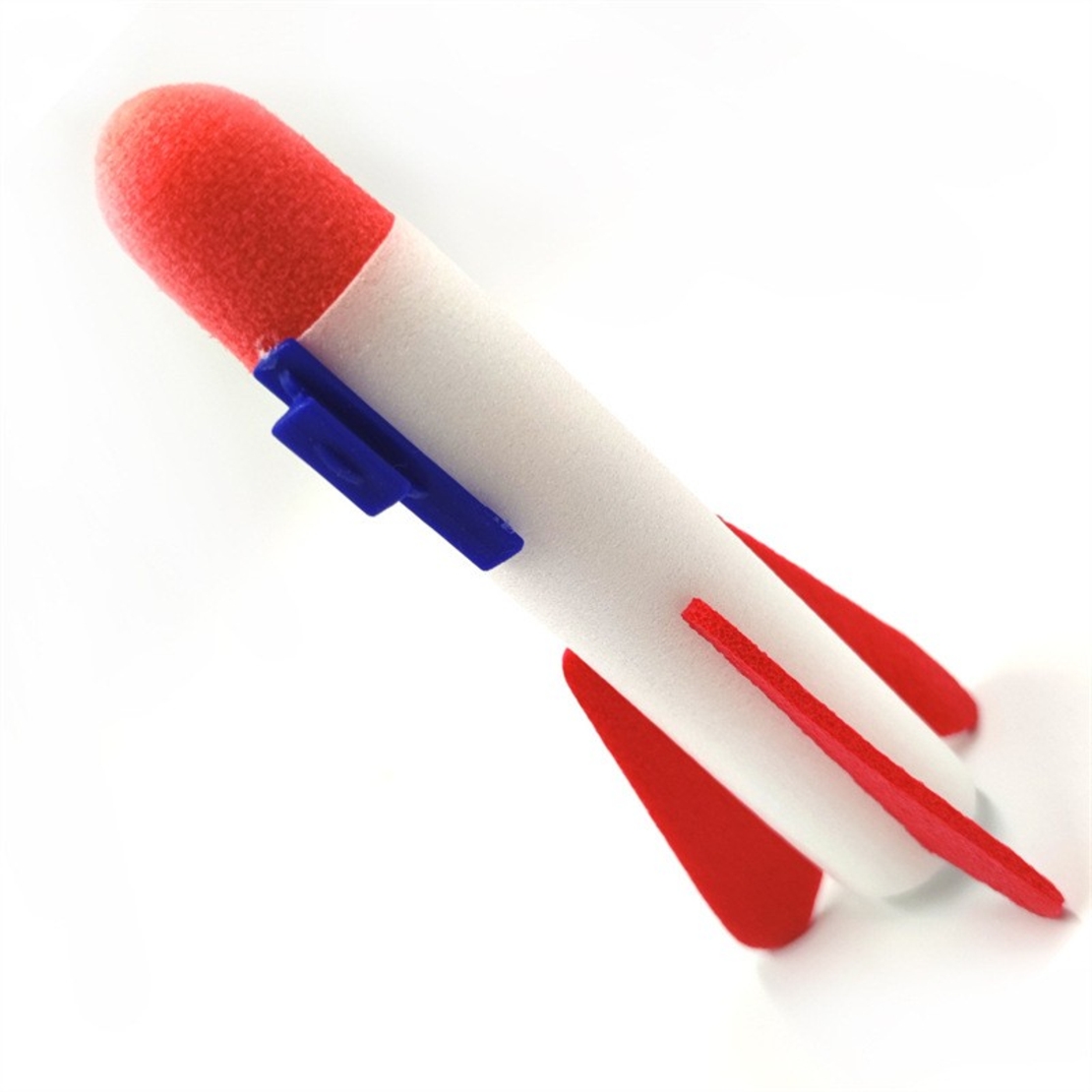 Pistol de Jucarie, Flippy, cu Lansator de Racheta, din Polistiren/Plastic, Lumina LED, +3 Ani, Albastru/Rosu