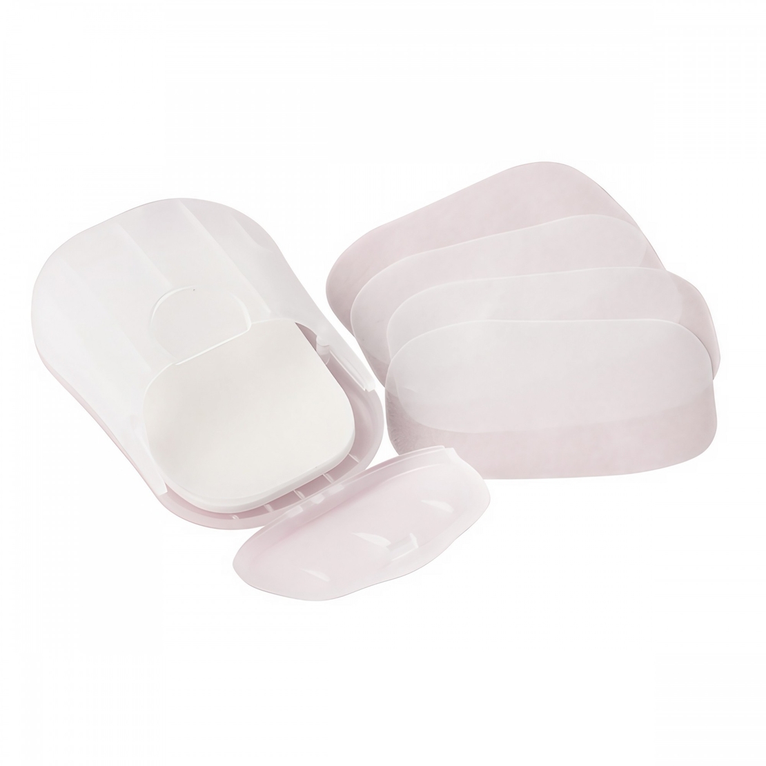Mini Cutie de Sapun din Hartie, Flippy, de Unica Folosinta, Portabila, Potrivit pentru Calatorii, 20 buc, Alb