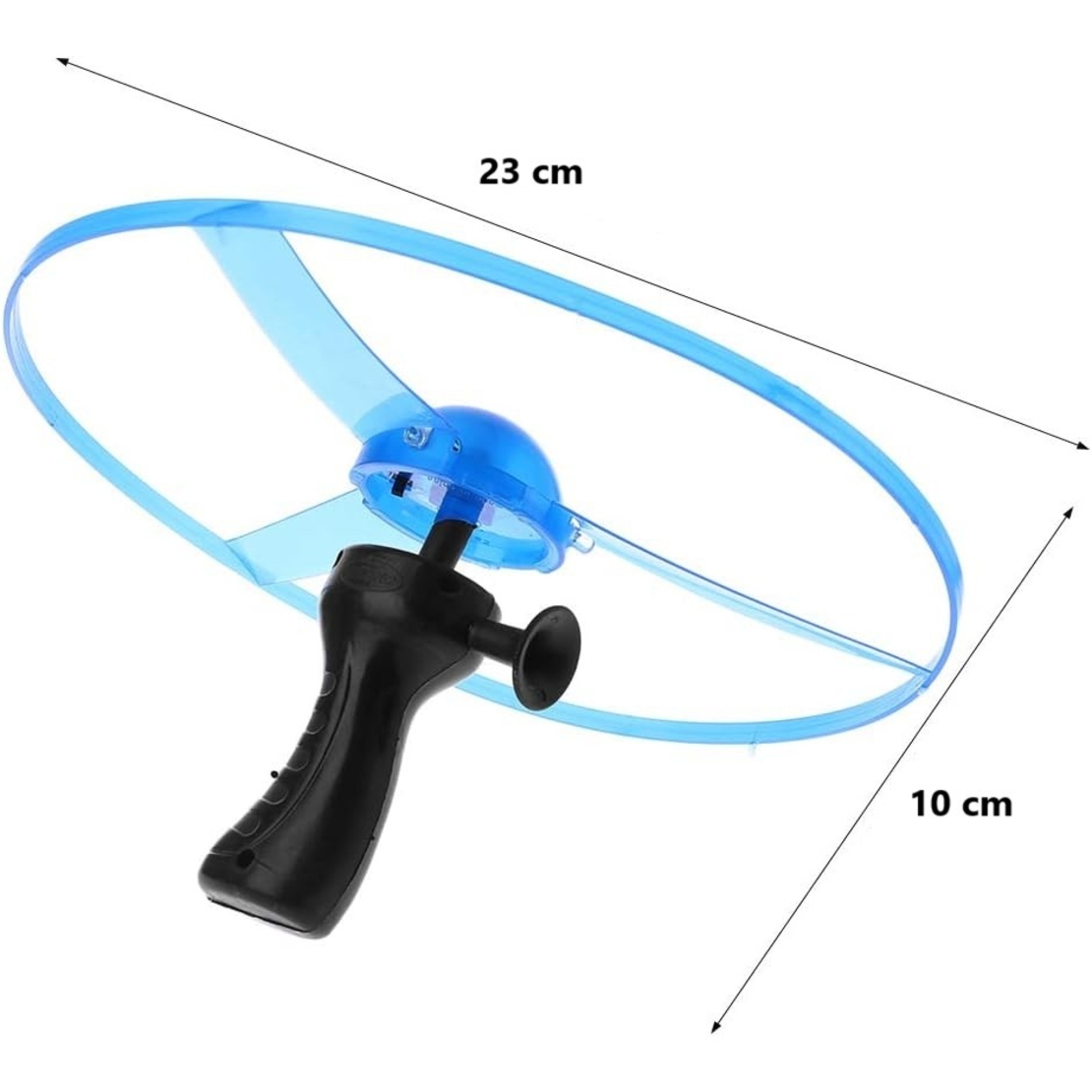 Jucarie Disc Zburator, Distractiv pentru Copii, Flippy, Aruncator Manual din Plastic, cu Lumini, Albastru