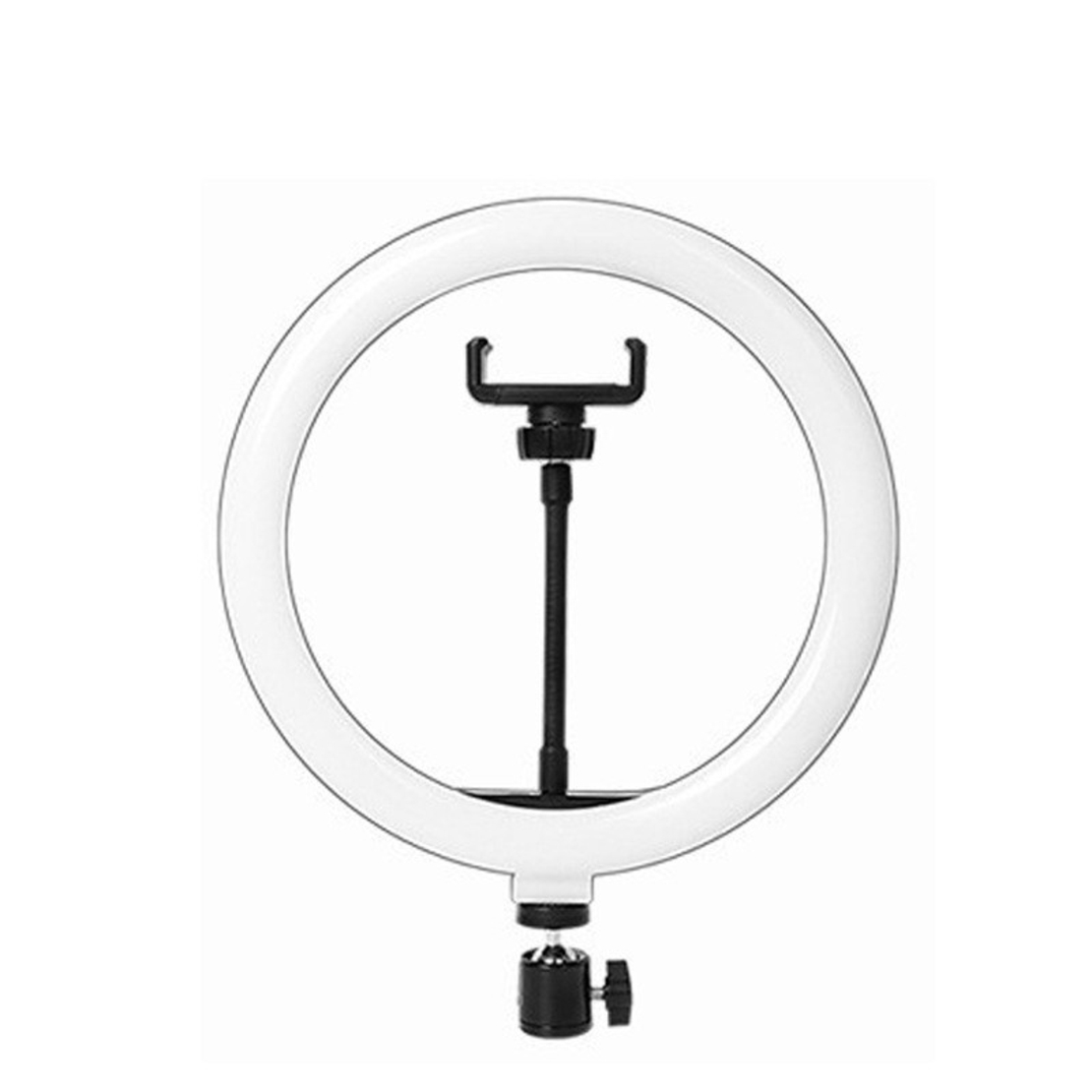 Lampa Circulara RingLight, Flippy, din ABS, 120 LED-uri, 3 Culori de Lumina, 3 Trepte de Intensitate, Rotire 360, 26 cm Diametru, Negru