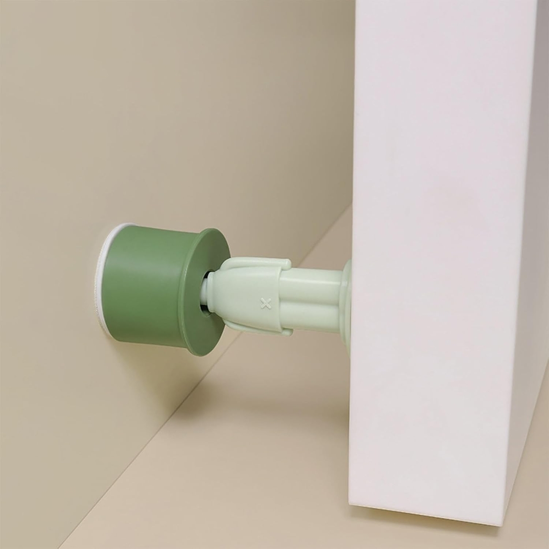 Opritor de Usa, Flippy, din Silicon, Model Magicial, cu Prindere de Perete, Anti-Coliziune, 4x 8.5 cm, Verde