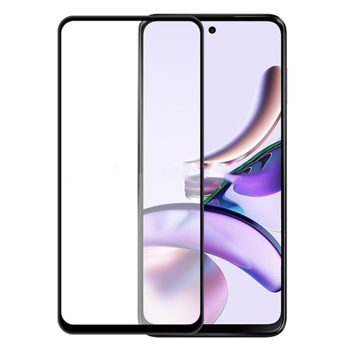 Folie Sticla Securizata pentru Motorola G13, Flippy, Compatibila cu Motorola Moto g13, Full Glue, Margini Negre, Transparent