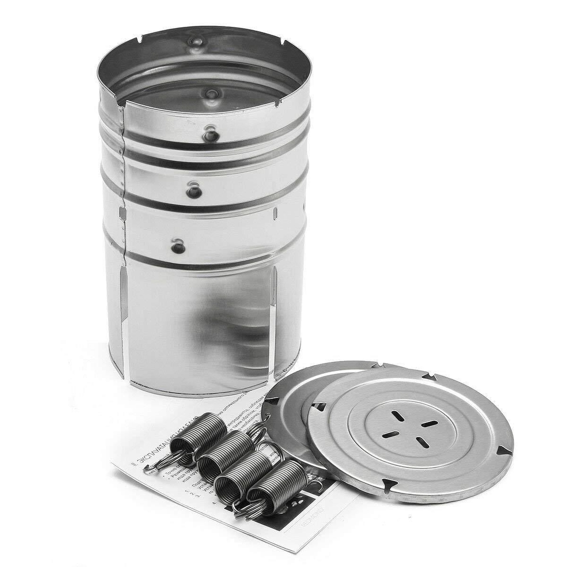 Presa din inox Flippy, pentru preparat sunca presata, cu capac, dimensiune reglabila in 3 trepte, 15 x 15 x 18 cm, argintiu
