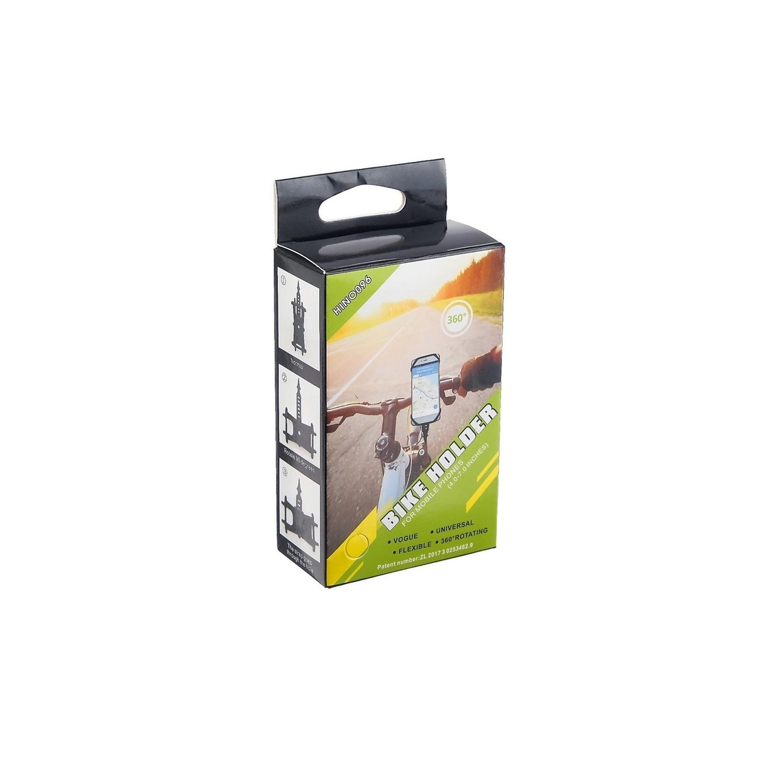 Suport Telefon pentru Bicicleta, Motocicleta, Trotineta,  din Silicon 4-7 inch, Negru