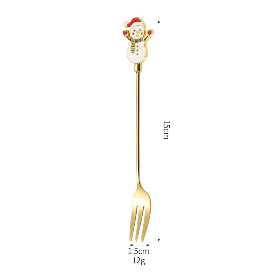 Set 4 Furculite, Flippy, Tema Craciun, Model Carry The Merry, 4 Modele, din Otel Inoxidabil, 19.5 x 16 x 2 cm, Multicolor