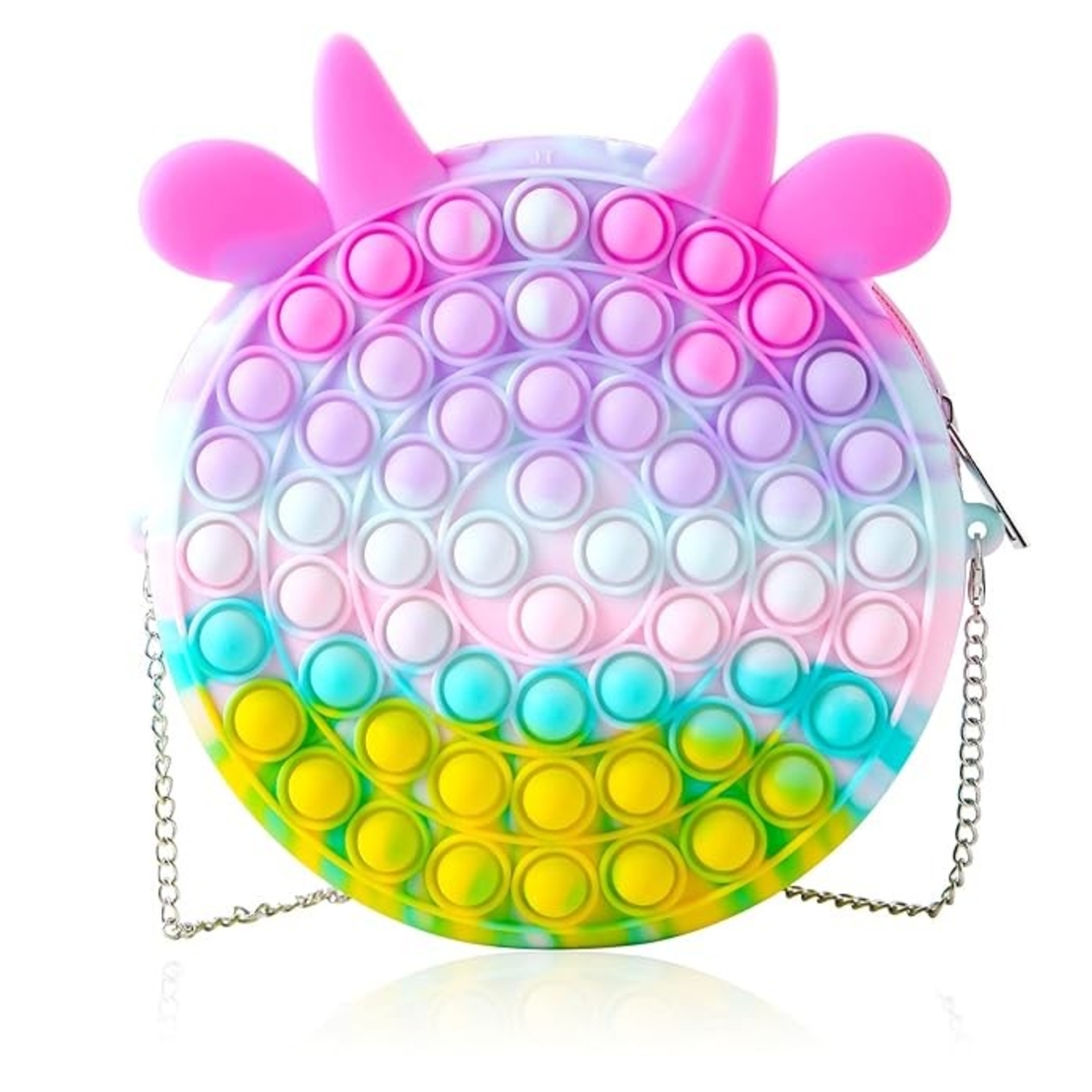 Jucarie antistres din silicon Flippy, Pop it Now and Flip It ,Geanta ,Multicolor