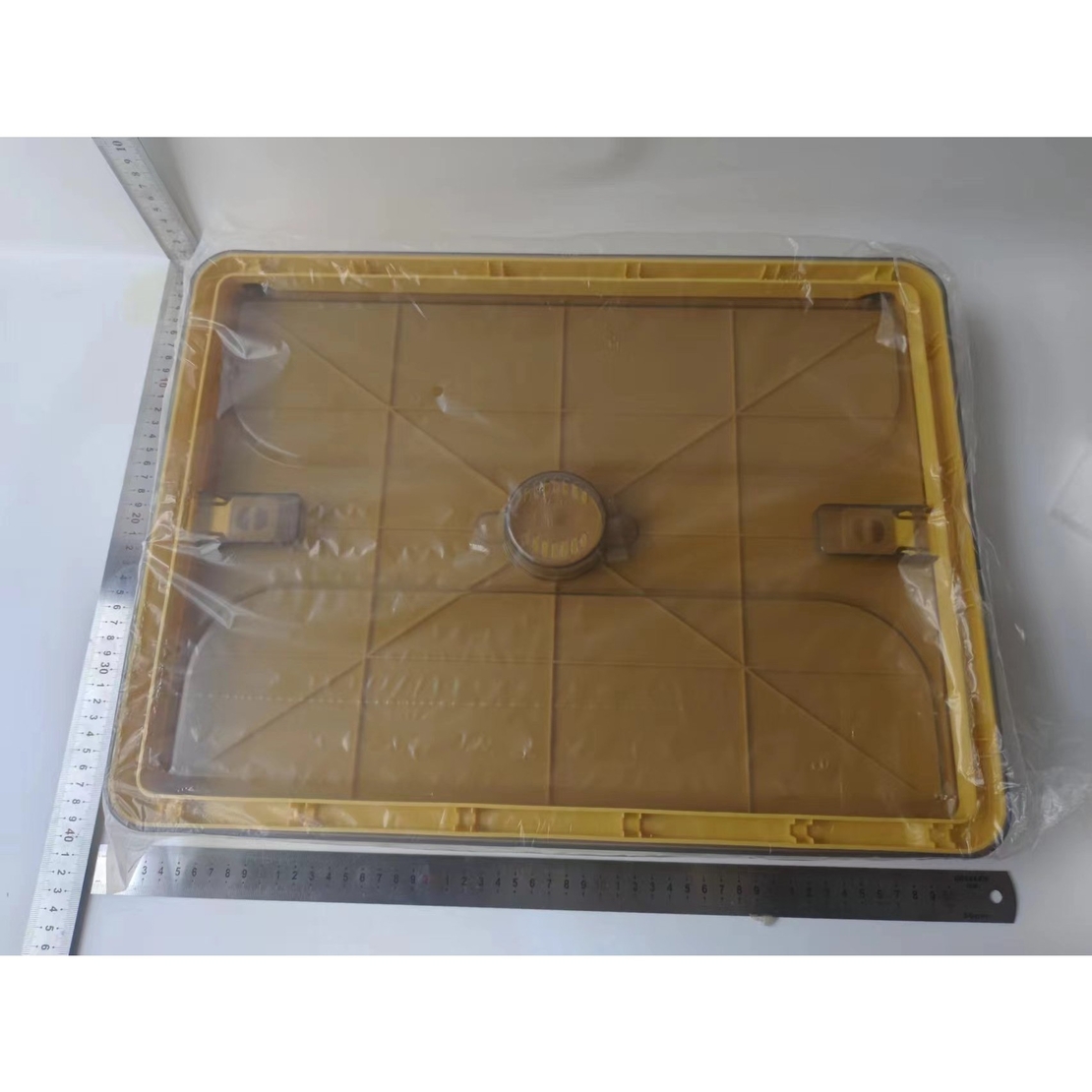 Cutie de depozitare pliabila, Flippy, Cu capac, 40 L, Plastic, 47x35x24.5 cm, Portocaliu