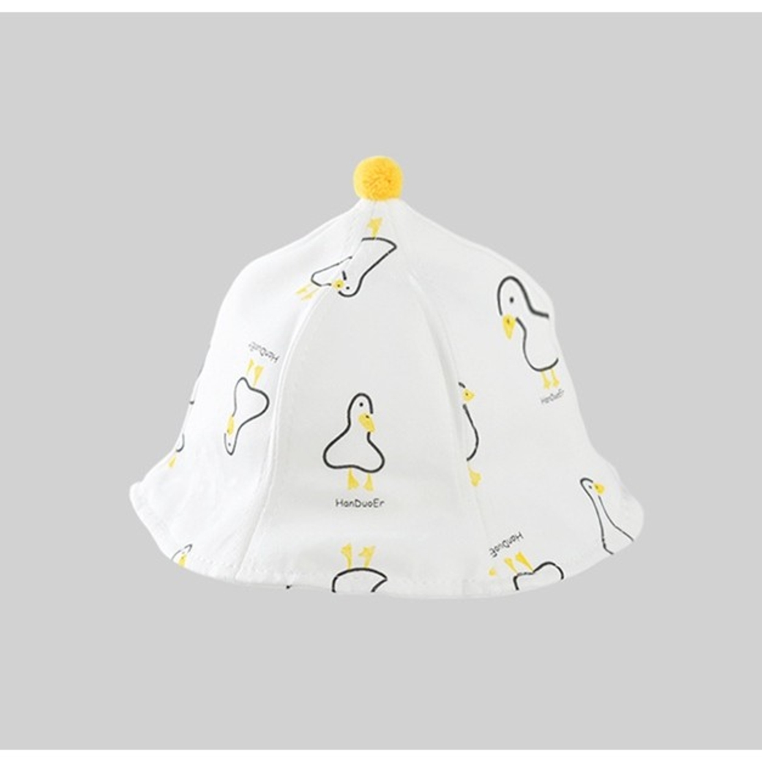 Palarie de Protectie pentru Bebelusi, Flippy, Model Ratuste, Pescareasca, de Primavara si Toamna, cu Masca si Fermoar, 48 cm, pentru 6-12 Luni, Alb