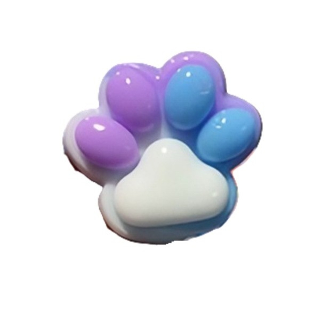 Jucarie Antistres Squishy, Flippy, cu Revenire Lenta, Squeeze Pinch Family, Model Cat Paw, 12.5x10.5 cm, 220g, Ambalaj Transparent, Model 2, Multicolor