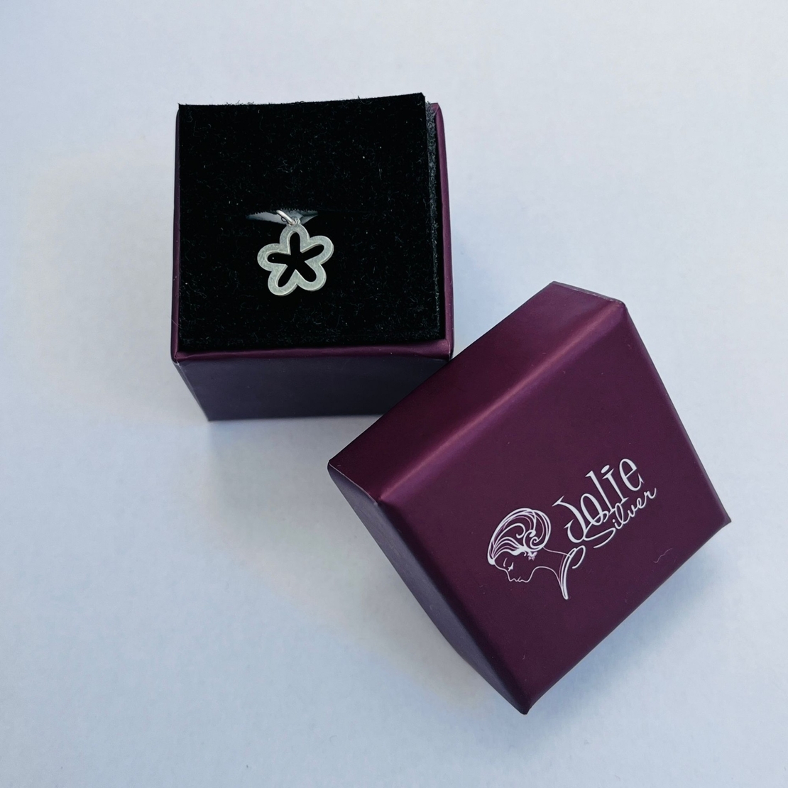 Pandantiv din Argint 925 Jolie Silver, Model Floare contur, 15 x 10 mm, 0.5 g