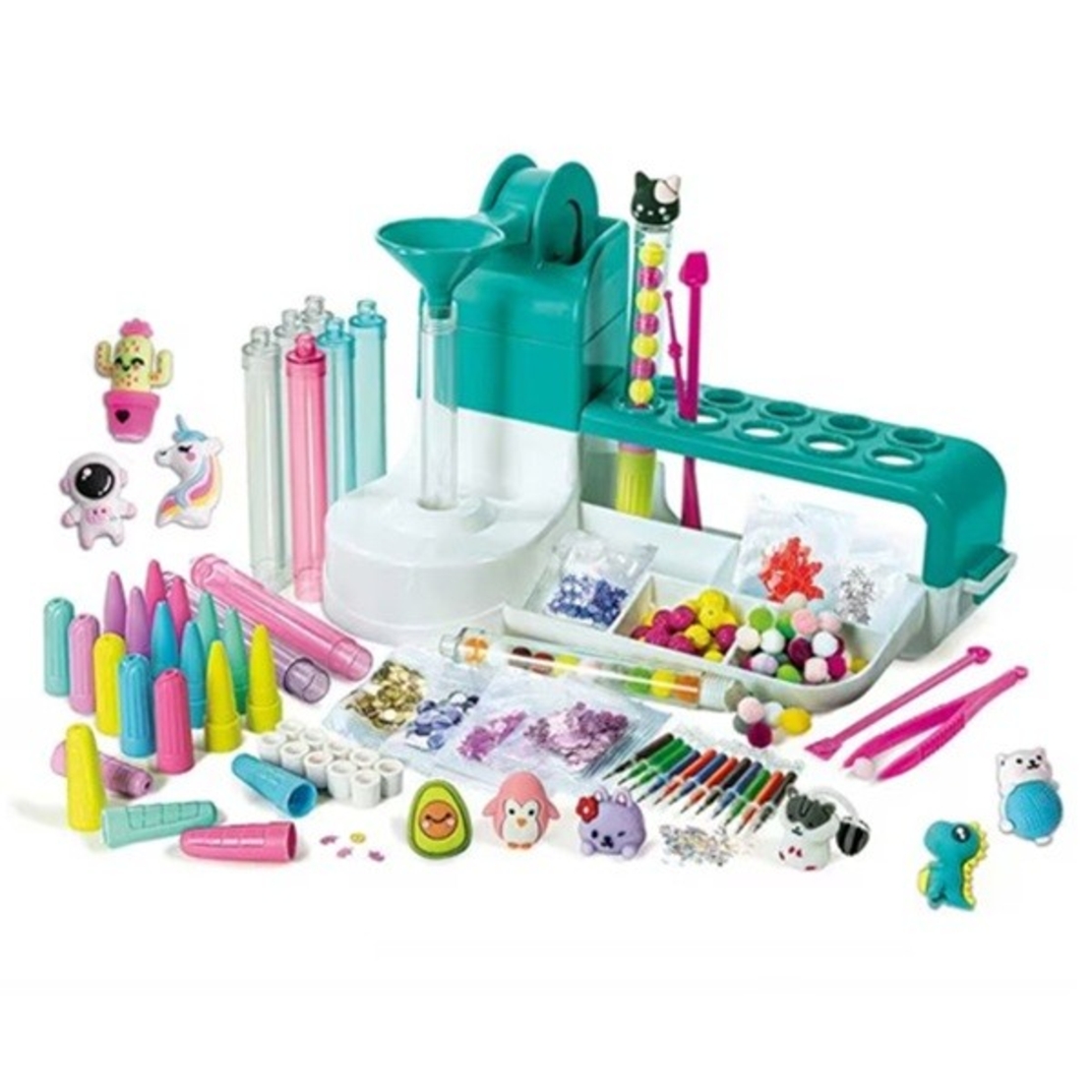 Set de Creatie, Flippy, Stiloul Magic, +6 Ani, peste 50 de Accesorii, Laborator de Creatie Pixuri, 34 x 31 x 8 cm, Multicolor