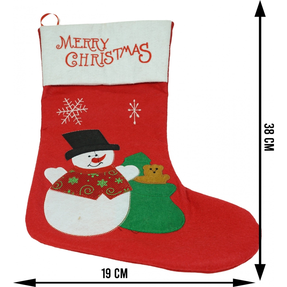 Ciorap Cadouri, Flippy,cu model om de zapada,rosu, marimea 19x38 cm, textil, interior