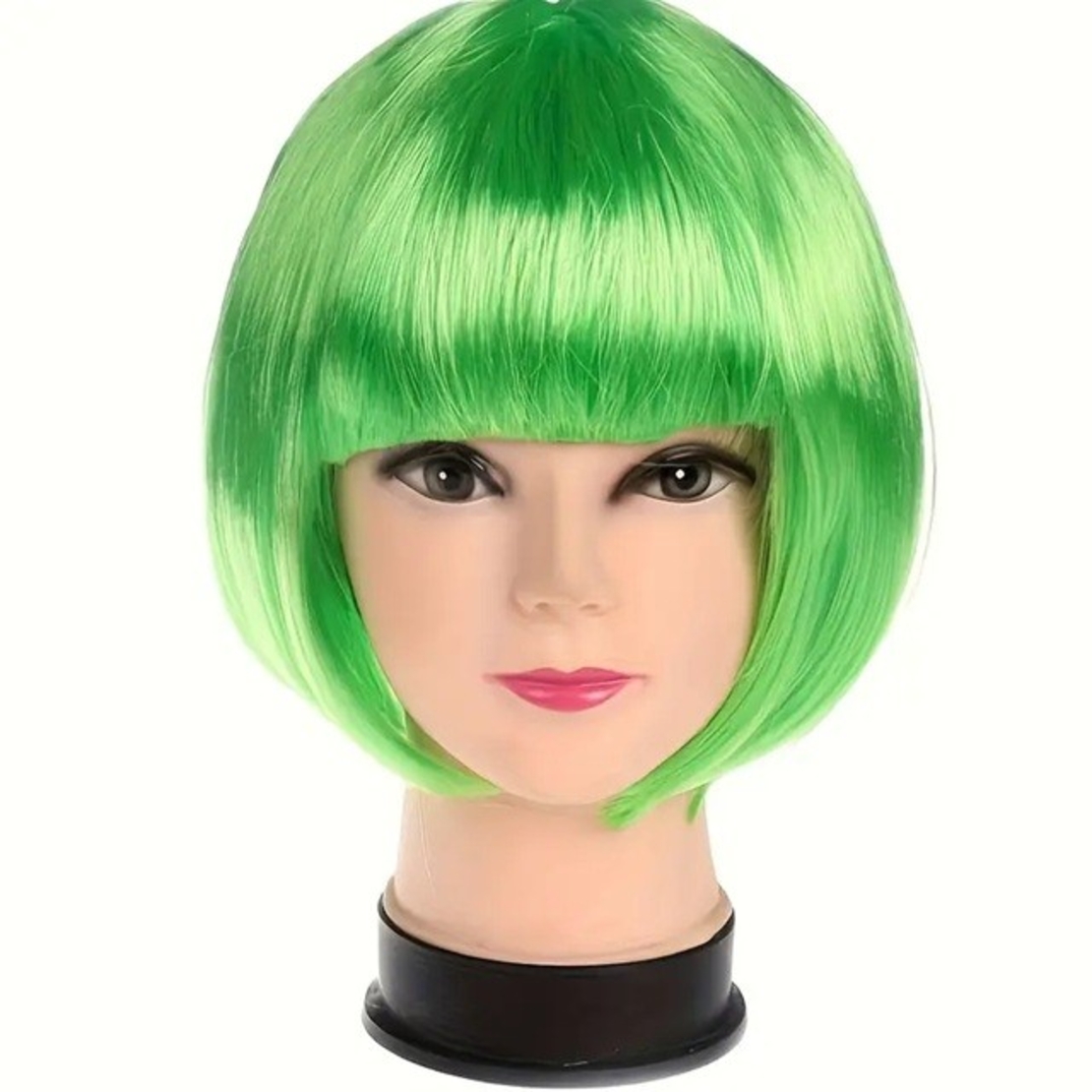 Peruca Cosplay, Flippy, Tunsoare Bob cu Breton, pentru Carnaval, Halloween, Petreceri Tematice, din PET, Marime Universala, Verde
