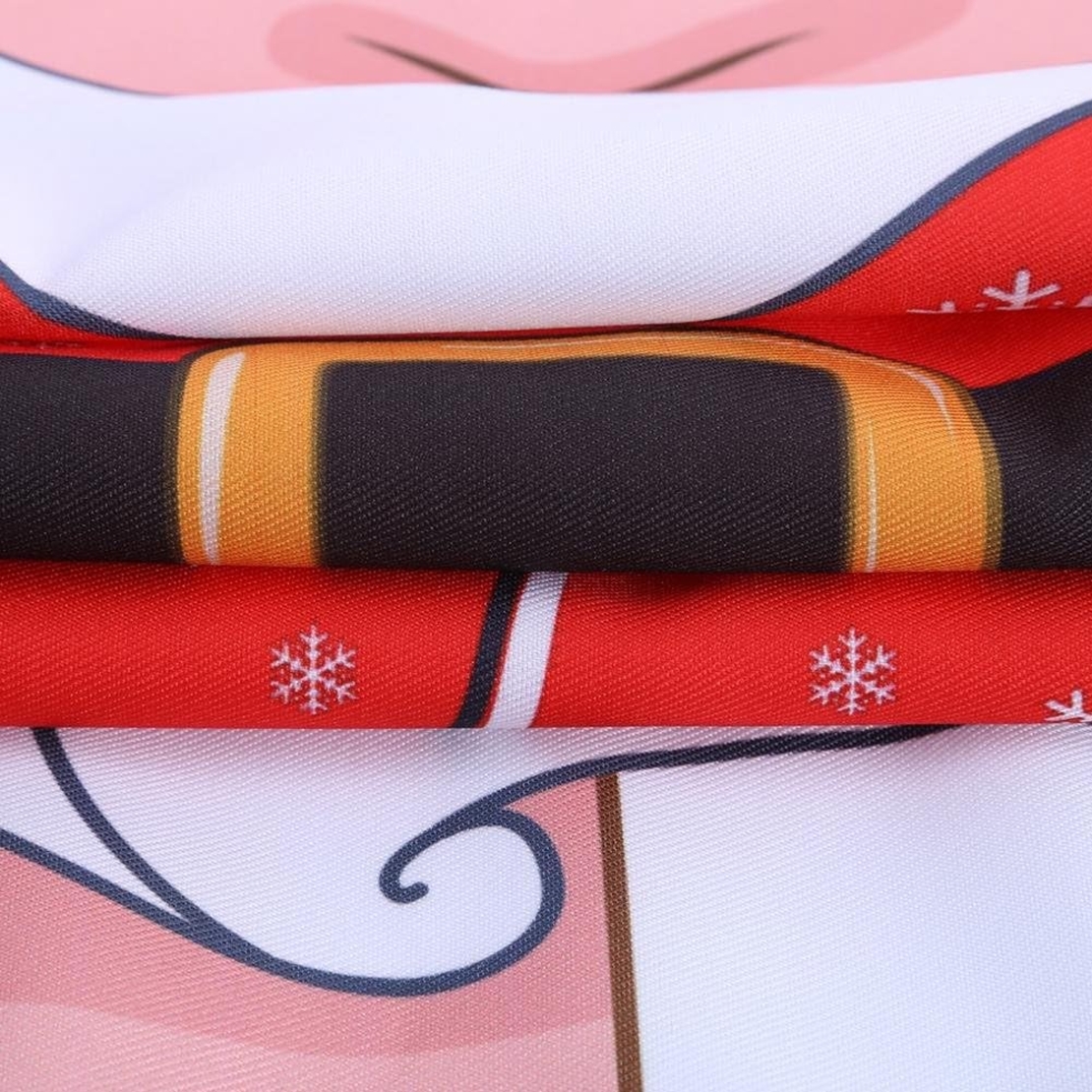 Sort de Bucatarie Decorativ, Flippy, Tema Craciun, 50 x 70 cm, Model Craciunita, din Poliester, Rosu