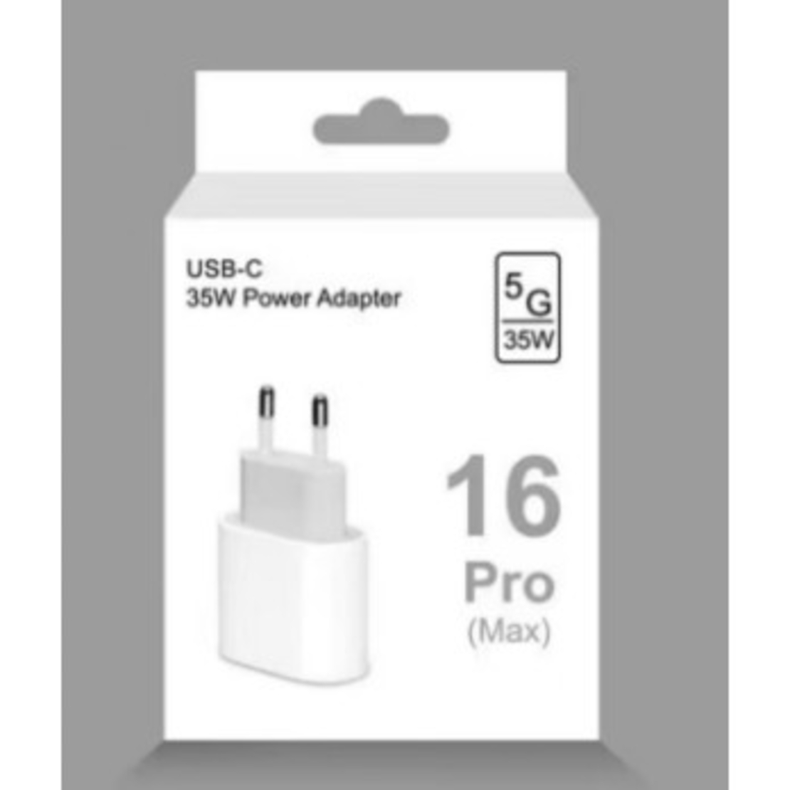 Incarcator Super Fast Charge, Flippy, Incarcator Fast Charge compatibil Apple, 35 W, Incarcator Fast Charge USB-C to USB-C, fara cablu, Alb