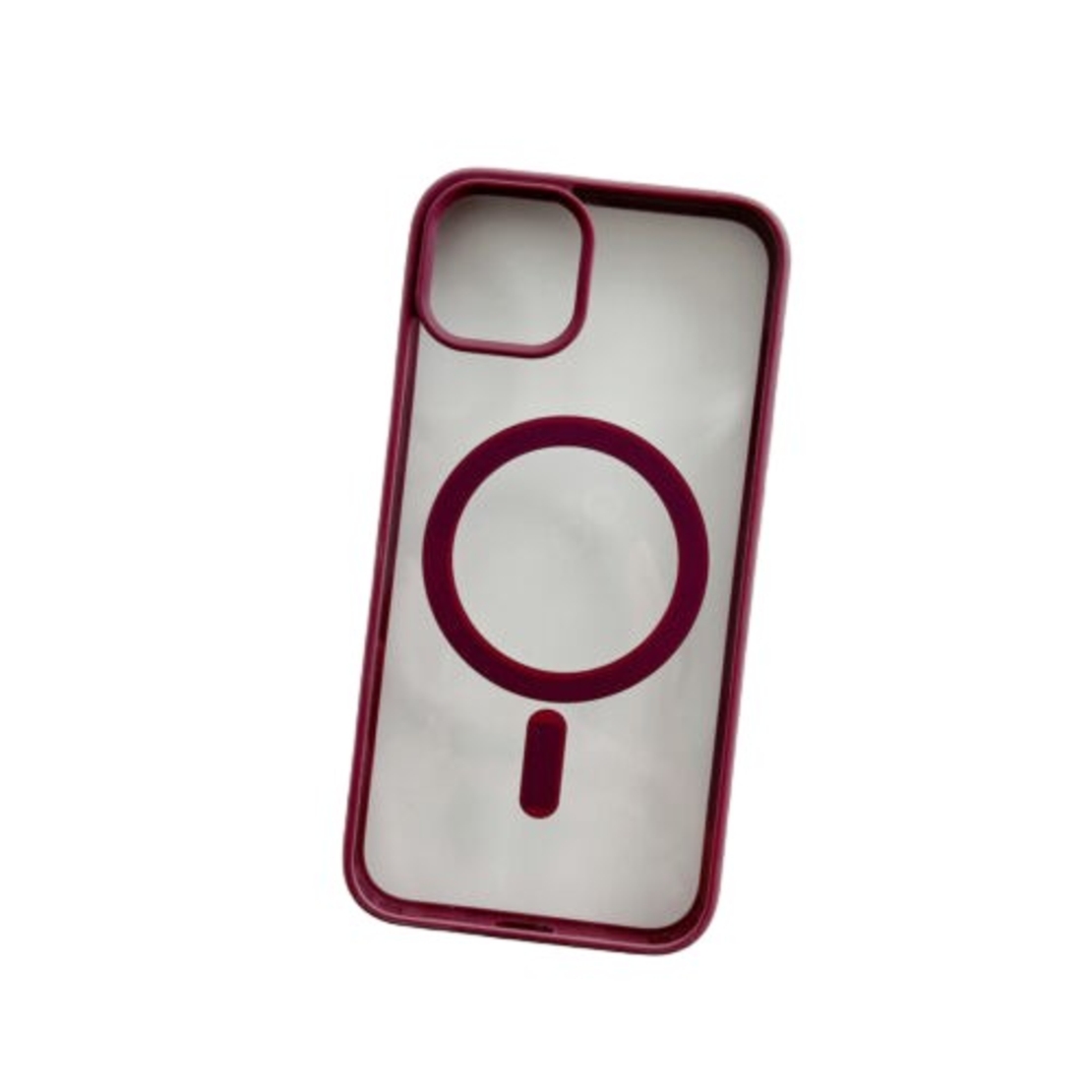 Husa MagSafe pentru Apple iPhone 14, Full Cover, Frosted Acrylic Color Big Hole, Magnetica, Incarcare Wireless, Flippy, Mov