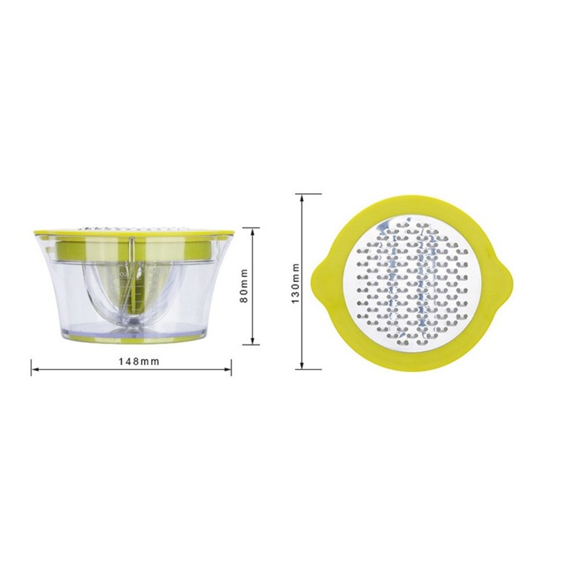 Storcator de Fructe 2 in 1, Flippy, cu Razatoare si Separator Ou, 14.8 x 8 x 13 cm, Verde