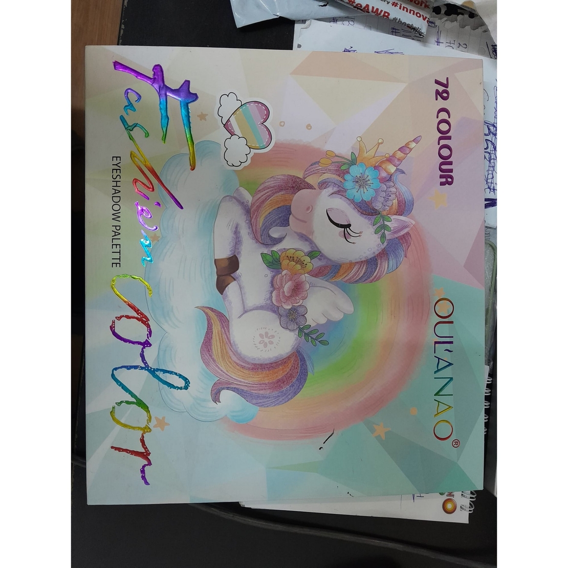 Trusa de machiaj, paleta de farduri Oulanao cu 72 de culori pigmentate, Flippy, Resigilat