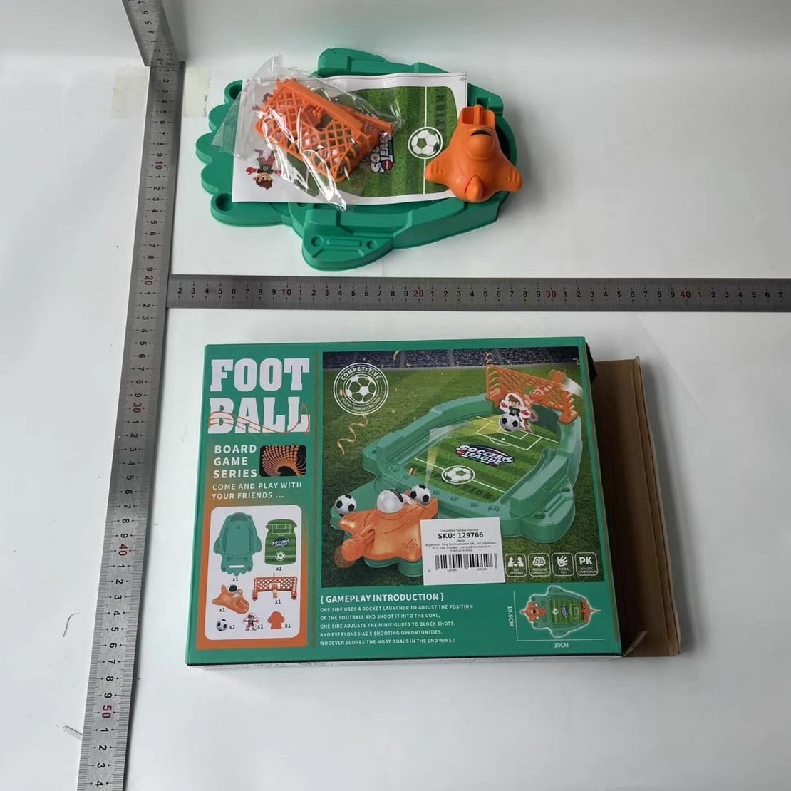 Joc de Masa Mini Fotbal Interactiv pentru Copii, Flippy, Board Game, Mingi si Figurine Incluse, 30x19.5x6.8 cm, Multicolor