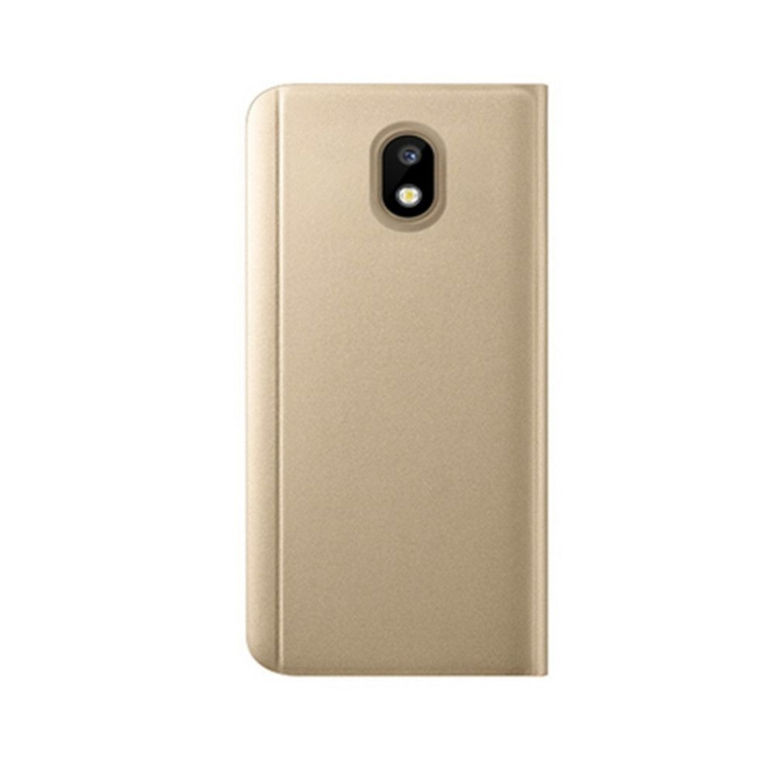 Husa Samsung Galaxy J3 2017 Flip Cover Oglinda Auriu