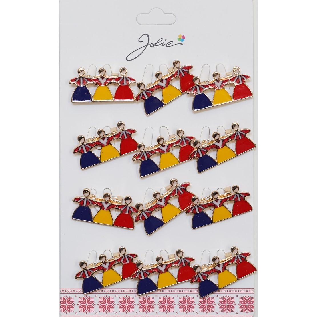 Set 12 Brose Martisor Primavara 3 Fete Tricolor Joaca Hora