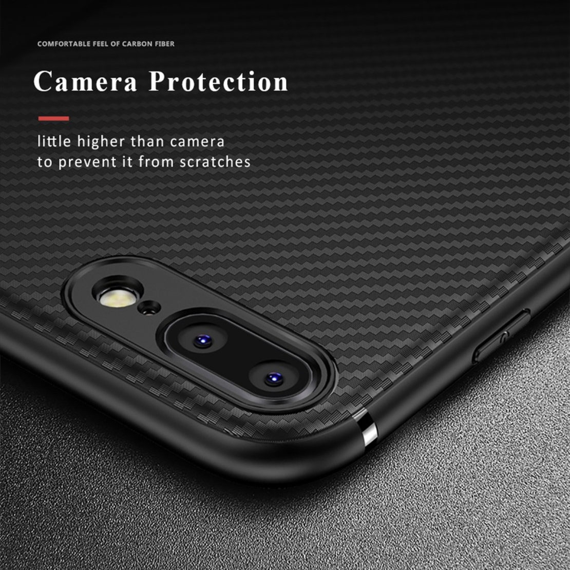 Husa Apple iPhone 8 Plus IPAKY Carbon Fiber Negru