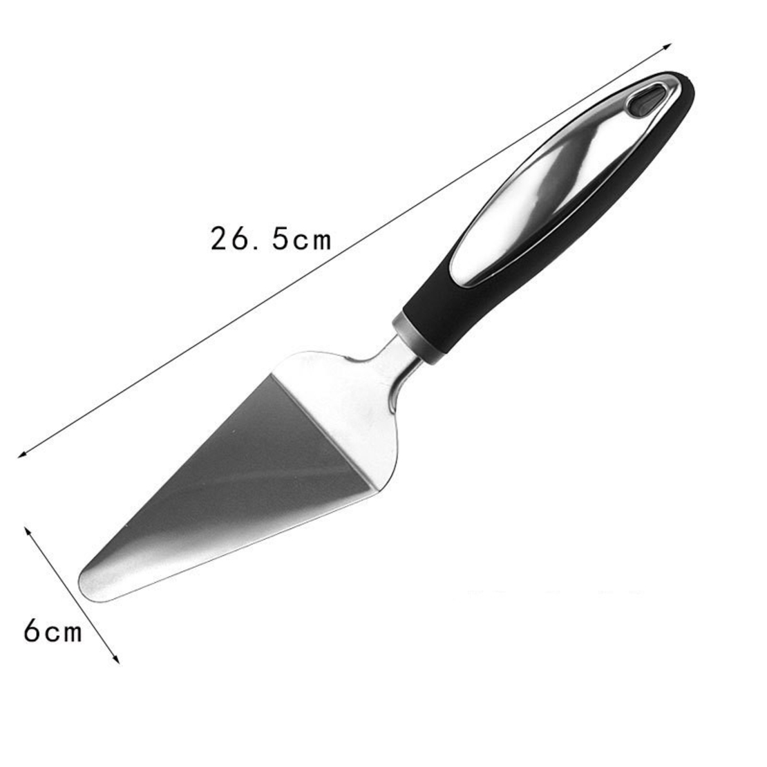 Feliator si Lopatica pentru Pizza, Flippy, set din 2 ustensile, Otel Inoxidabil, Maner Antiderapant, 26.5 x 8 x 3 cm, Negru