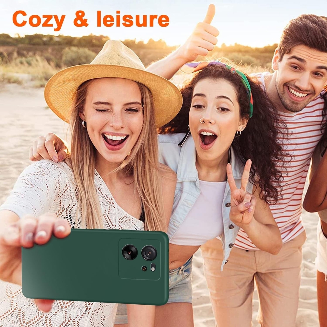 Husa de Protectie, Flippy, pentru Xiaomi Redmi 13T, Liquid Silicone, cu Microfibra pe Interior, Protectie Antisoc, Compatibil Incarcare Wireless, Verde