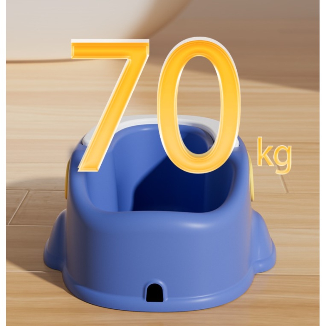 Olita pentru Copii, Flippy, +1an, Portabila, Design Ratusca, Model Prietenos, Non-Toxic, Compartiment Detasabil, cu Maner, Usor de Curatat, Albastru