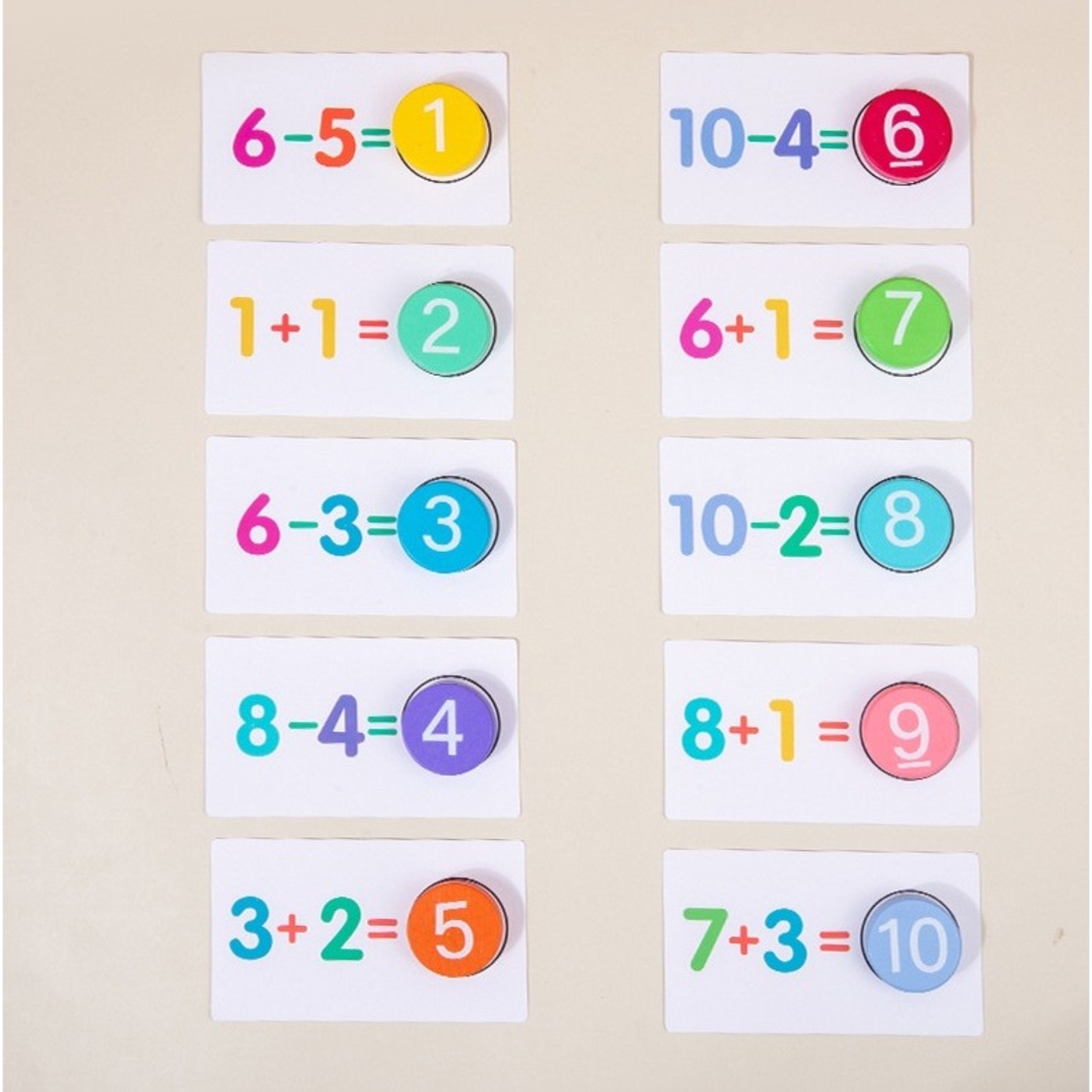 Joc Educational, Flippy, Invatare Adunare si Scadere, Cifre din Lemn, 46 Planse, +3 Ani, Multicolor