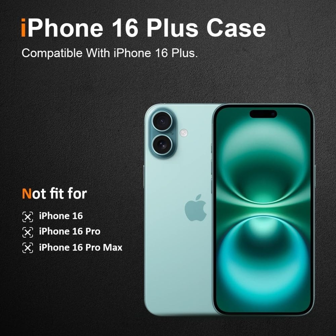 Husa de Protectie din Silicon, pentru Apple iPhone 16 Plus, PC, Antisoc, Rezistenta la Impact, Transparenta