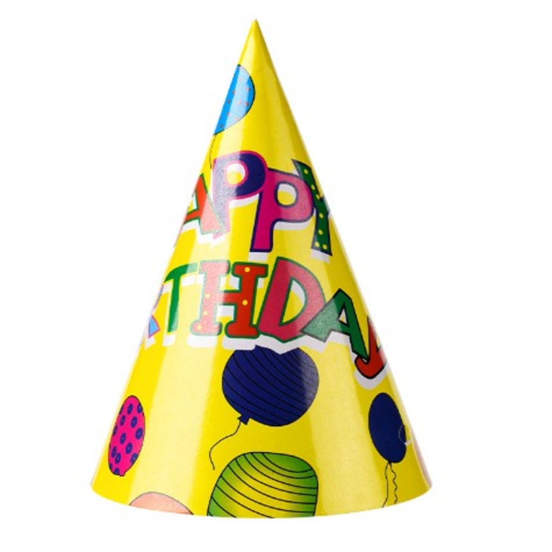 Set 6 Coifuri, Flippy, Petrecere Copii, din Carton, 20 x 13.5 cm, Model 3 Happy Birthday, Multicolor