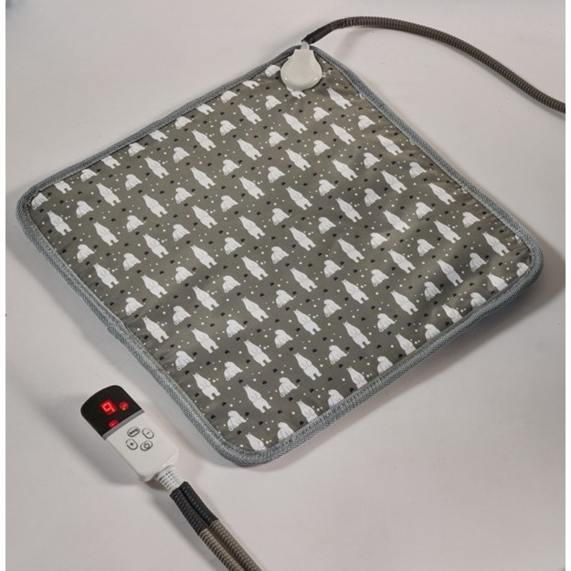 Patura electrica pentru animale de companie, perna pentru caini, 45 x 45 cm, 28 W, 9 trepte de reglaj perna pentru pisici, anti-alunecare, gri-European standard 230V timing; Width: 45X45cm