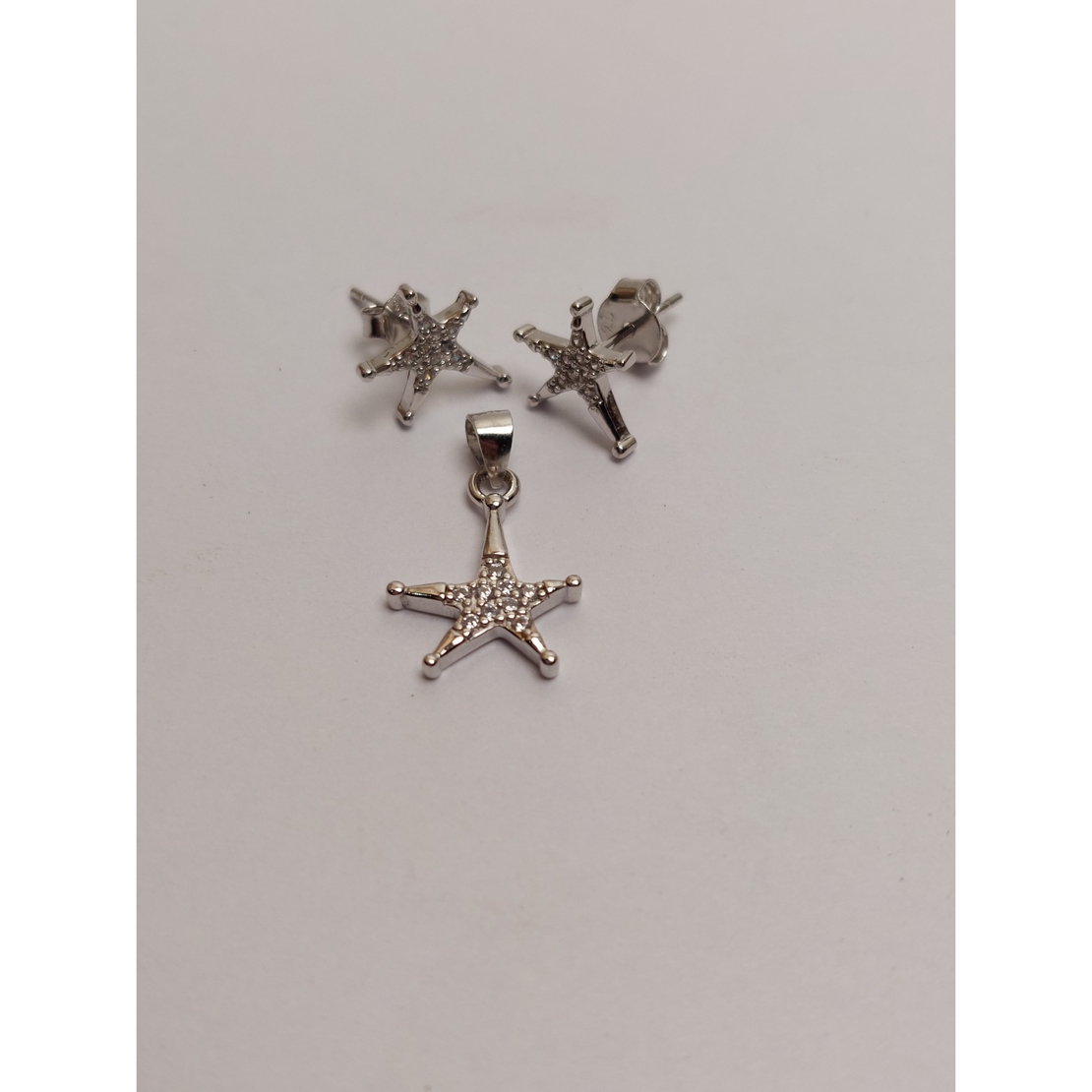 Set Argint 925 Stelute Asimetrice, Jolie Silver, 1.8g, 1.5 cm x 1.1 cm