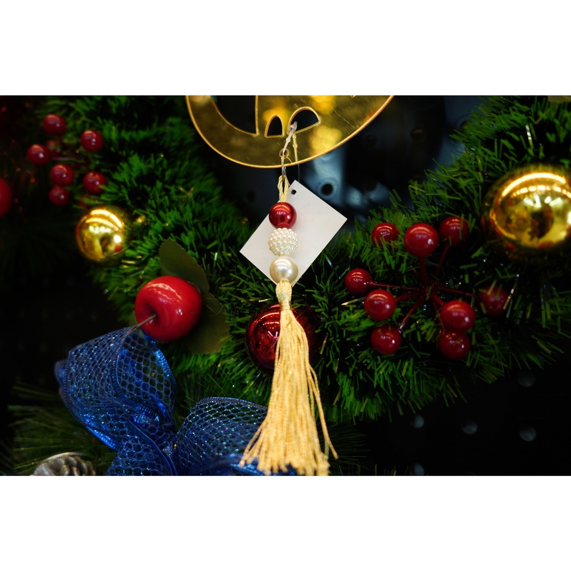 Ornament brad, Flippy, Ren, Auriu, Lucios, 15*25CM, Acril, Interior/ Exterior