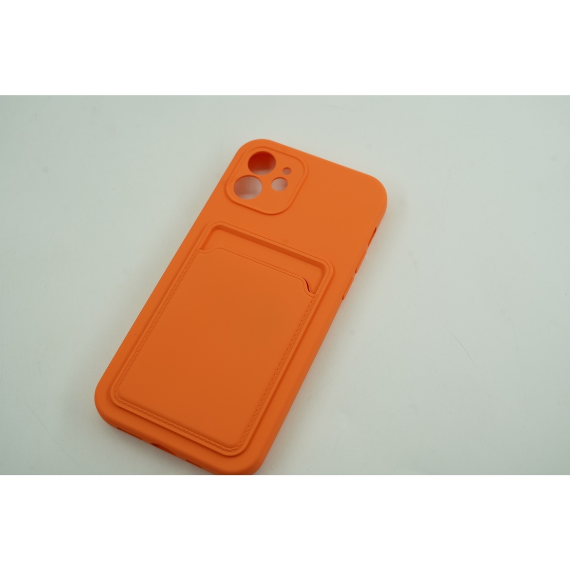 Husa protectie cu suport card compatibila cu Samsung A12 Portocaliu