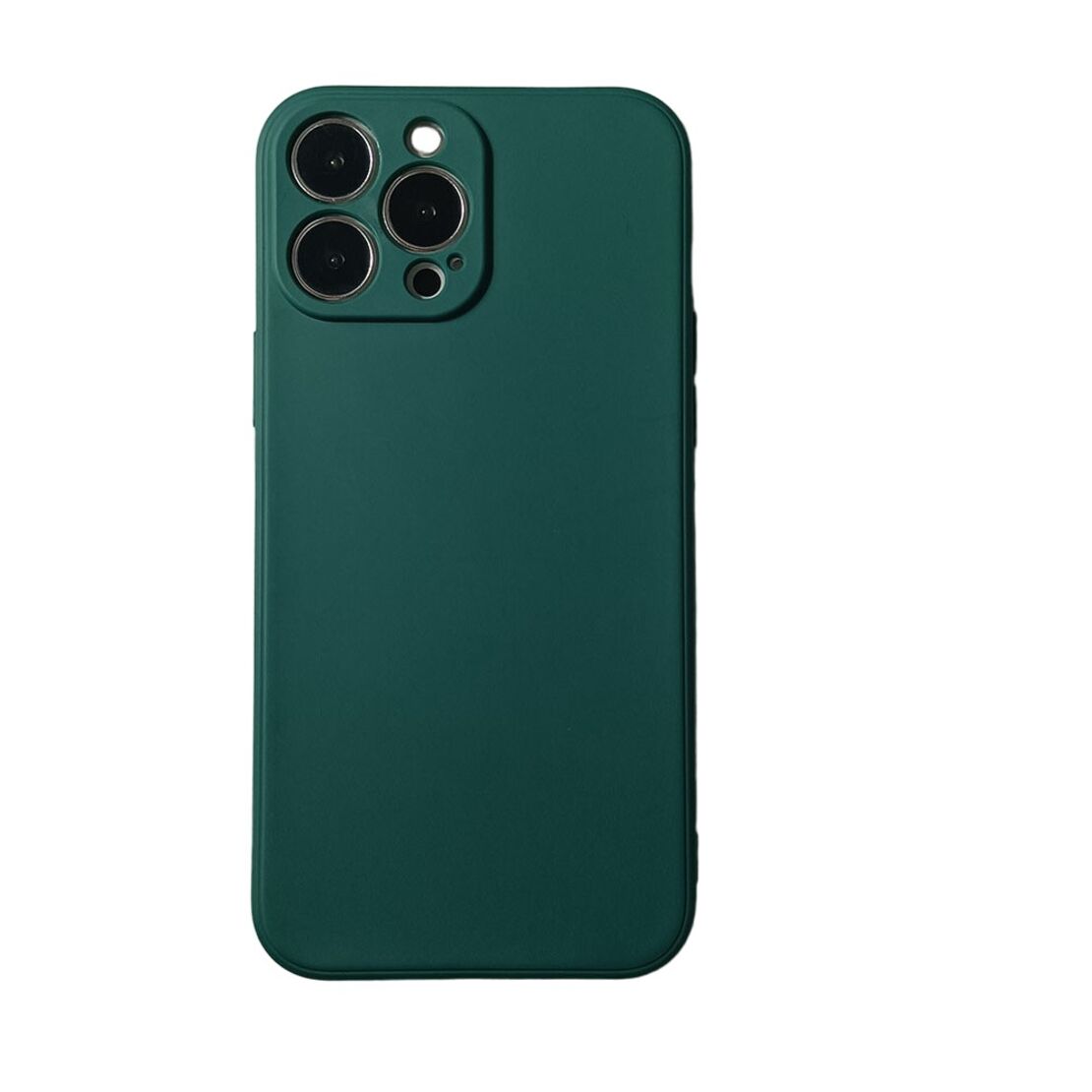Husa pentru Apple iPhone 14 Plus Flippy, Liquid Silicone, cu Microfibra pe interior, Protectie Antisoc, Dark Green, Verde inchis